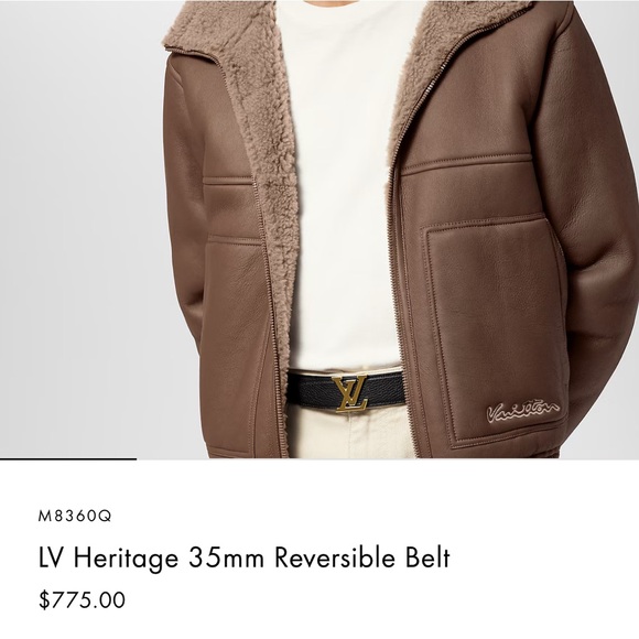 Louis Vuitton Reversible Gold Initials Belt (Black/Brown) - Picture 4 of 4